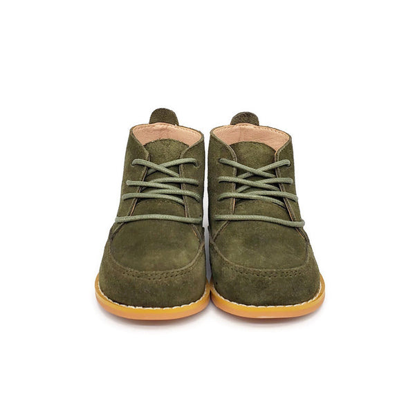 Vintage Suede Wallabees - Olive - Tippy Tot Shoes