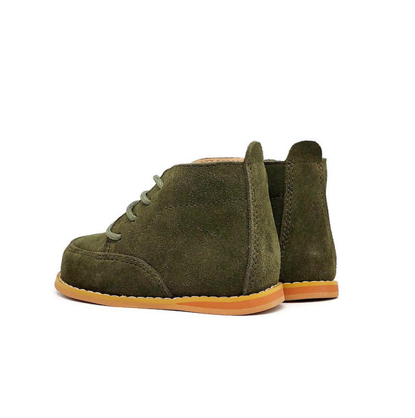Vintage Suede Wallabees - Olive - Tippy Tot Shoes