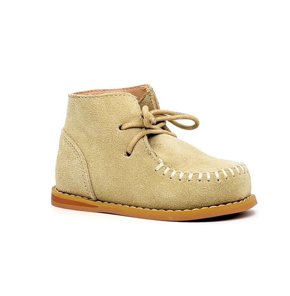 Vintage Suede Boots - Stone - Tippy Tot Shoes