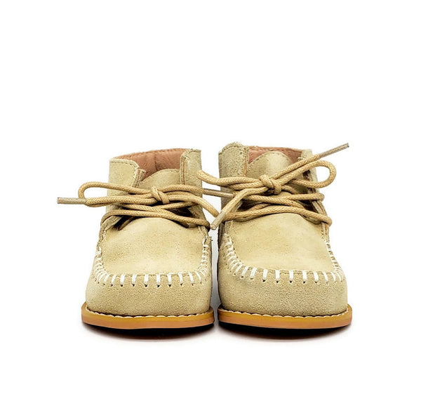 Vintage Suede Boots - Stone - Tippy Tot Shoes