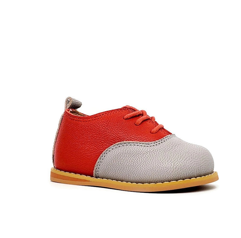 Vintage Oxford Low-Top - Garnet/Grey - Tippy Tot Shoes