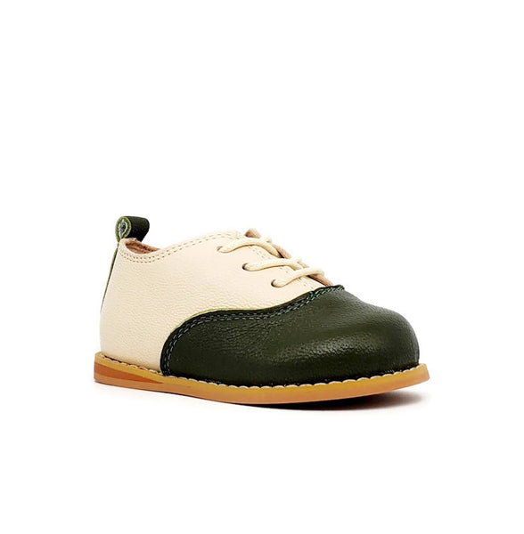 Vintage Oxford Low-Top - Bone/Olive - Tippy Tot Shoes
