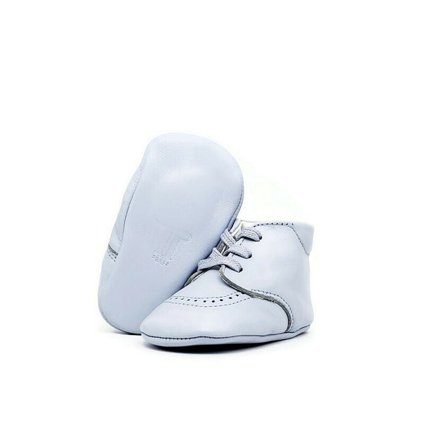 Baby Crib Shoes - Baby Blue - Tippy Tot Shoes