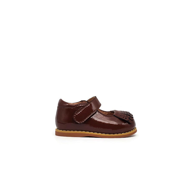 Mary Jane Casual - Coffee Patent - Tippy Tot Shoes