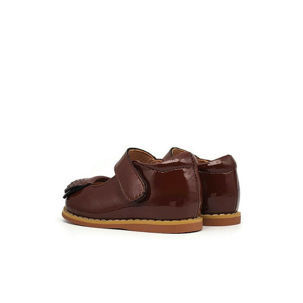 Mary Jane Casual - Coffee Patent - Tippy Tot Shoes